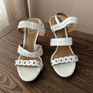 Brand New! Jack Rogers White Wedges.